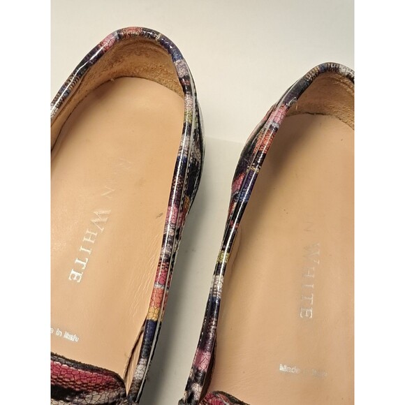 Ron White Size 40 EU/9.5 US Rita Leather Multicolored Loafer Vibram Lug Sole - Picture 3 of 8